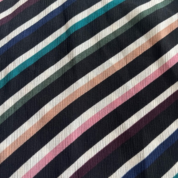 Kona Sol Black with Colorful Stripes Polyester Swim Cover Up Women’s Medium - Picture 11 of 13